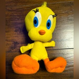 Vintage 90s Looney Tunes Tweety Bird Stuffed Animal 8” Rare Collectible